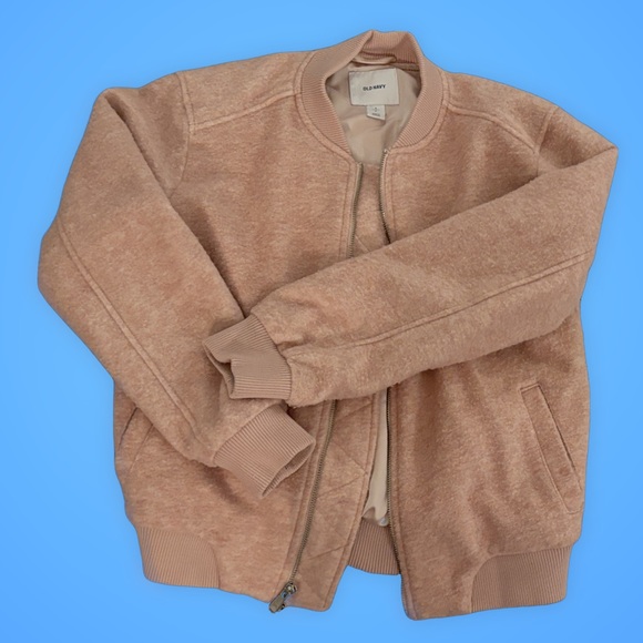 Wool like Old Navy jacket with silk like interior - Picture 5 of 5